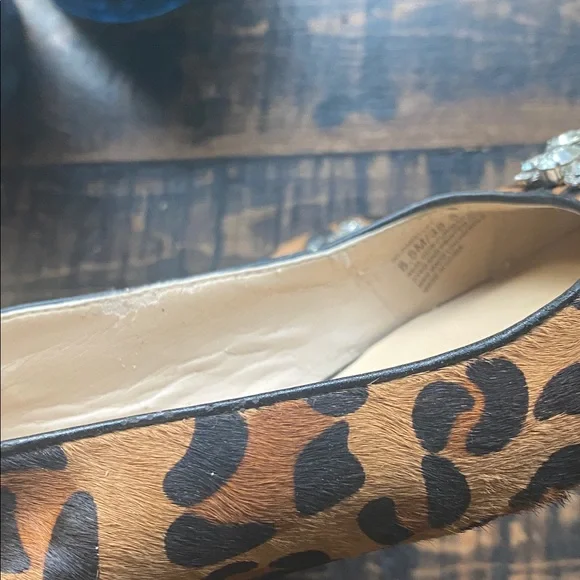 Sole Society Brown Leopard Flats with Embellishments 8.5 - Picture 4 of 5